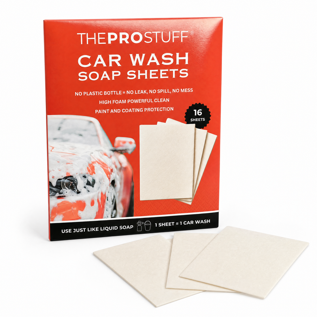 Car Wash Soap Sheets, 16 sheets