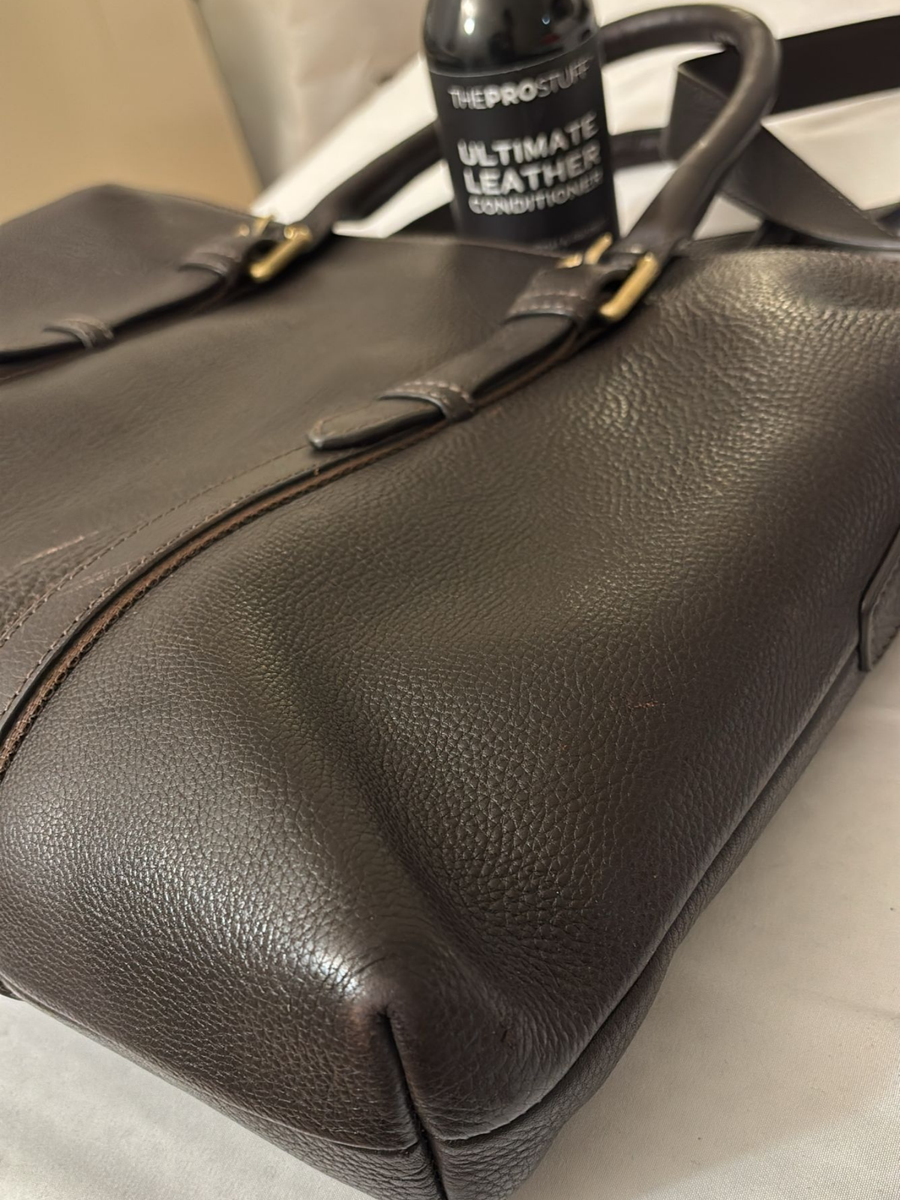 Before: Brilliant leather conditioner and protectant