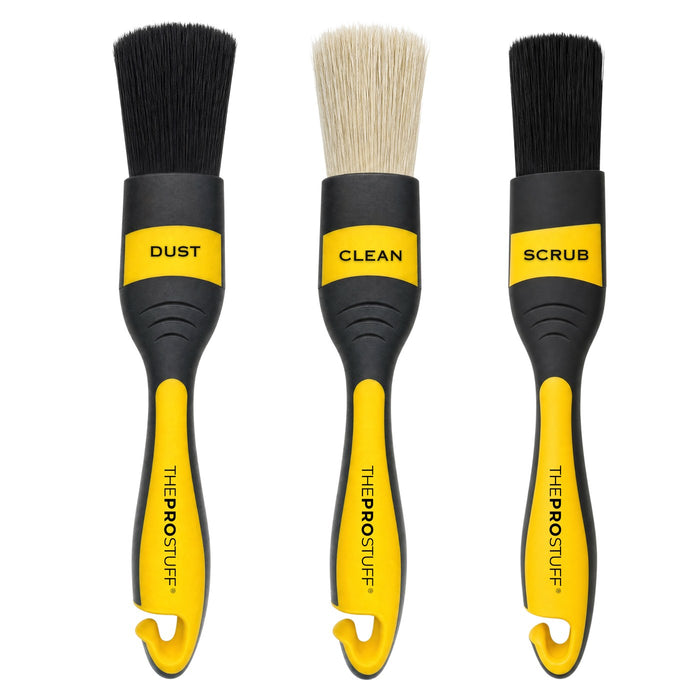 The Pro Stuff Detail Brush Set: Dust, Clean and Scrub brushes